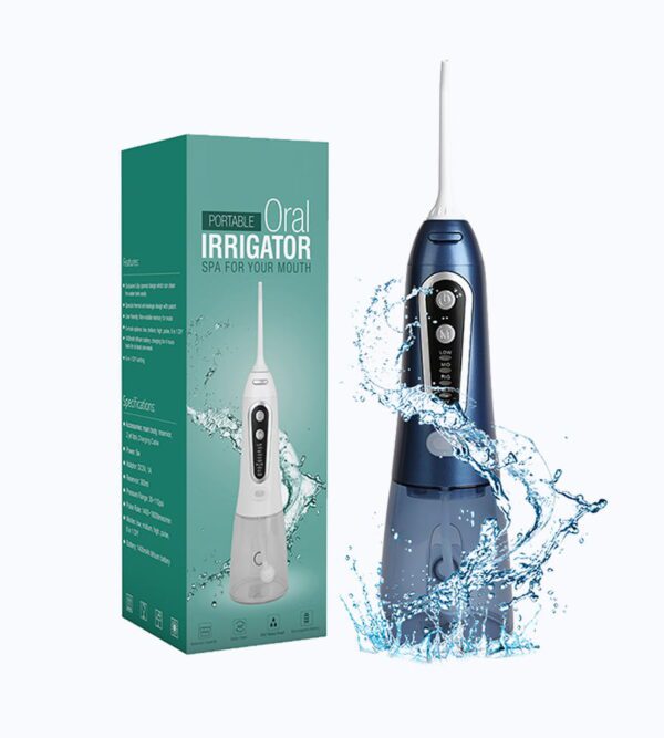 Electric Oral Irrigator 360° Rotating Dental Flosser Black